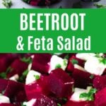 Beetroot salad collage
