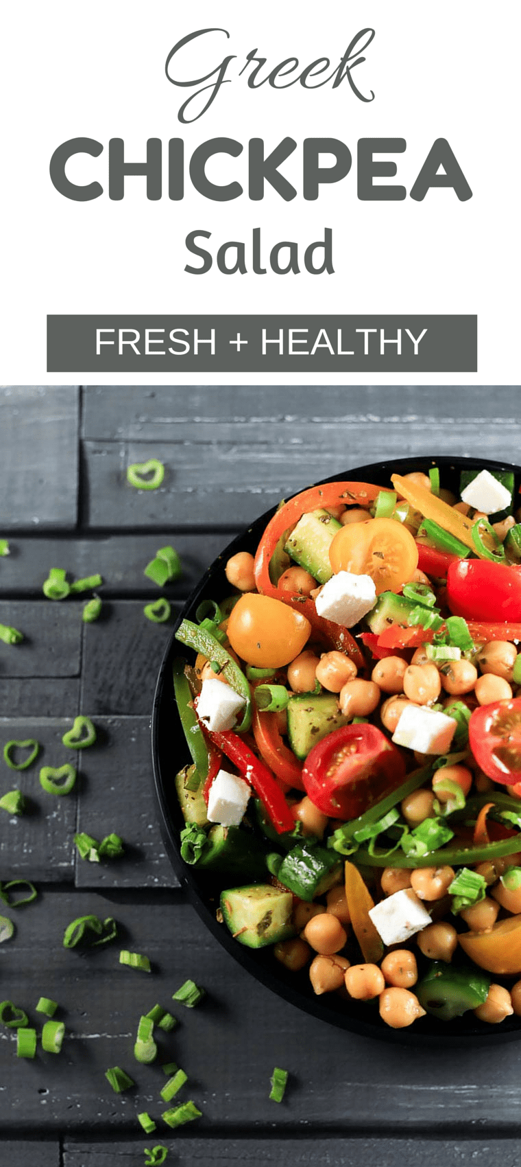 Greek Chickpea Salad - This Greek Salad has a certain balance that comes from this particular combination of vegetables that you just have to try to know for yourself! | ScrambledChefs.com