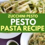 Zucchini Pesto Pasta Collage
