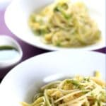 Zucchini Pesto Pasta Collage