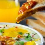 Baked Italian Eggs in Tomato Sauce | ScrambledChefs.com
