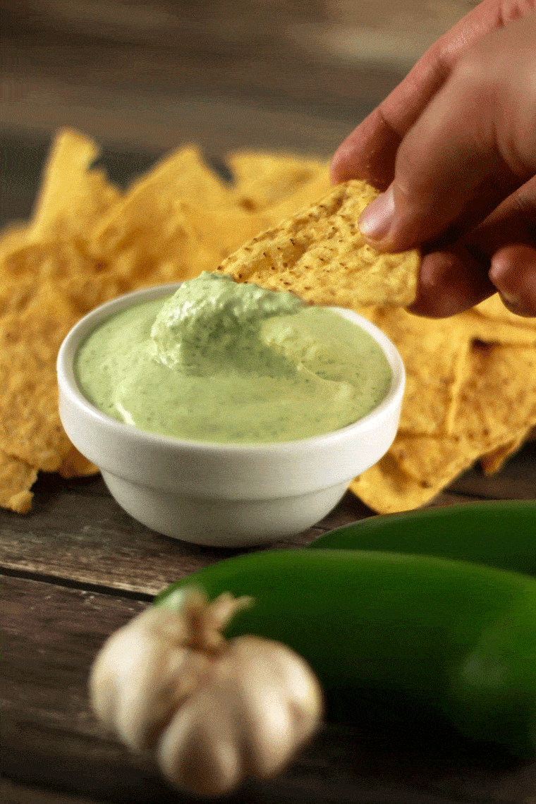 Insanely Delicious Jalapeno Dip - Dips are one of my absolute favorites! And this Jalapeno Dip has the most perfect spicy, tangy combination that will make you want to make it everyday!! YES, it really is that good! | ScrambledChefs.com