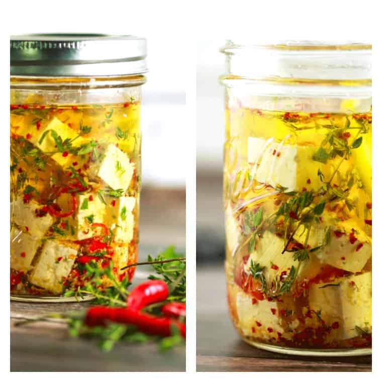 Zesty Marinated Feta Cheese - Feta cheese can be used for so many different recipes!! It's absolutely delicious when it's marinated to perfection! Feta cheese is going to be your new favorite thing we're sure!! | Scrambled Chefs.com