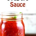 All Purpose Tomato Pasta Sauce - This pasta sauce is so versatile!! Not only does it taste DELICIOUS, but it goes well with just about everything! Perfect for pizzas, pasta and lasagna! | ScrambledChefs.com