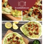 Tandoori naan pizza collage