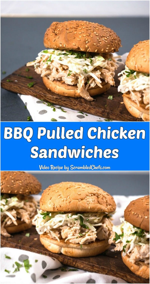 Slow Cooker Sweet BBQ Pulled Chicken Sandwiches