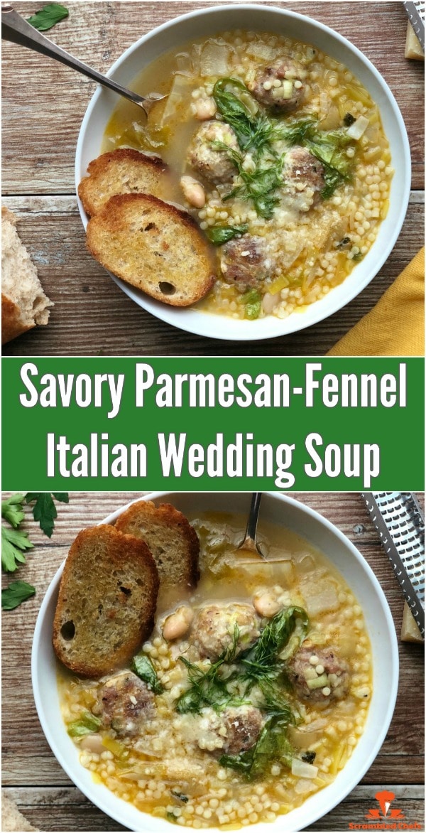 Collage of Italian wedding soup pictures