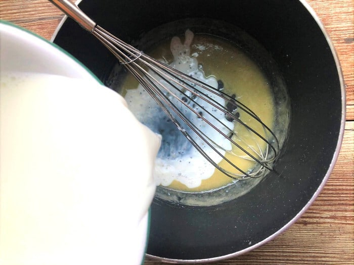 Making roux for a cheese sauce