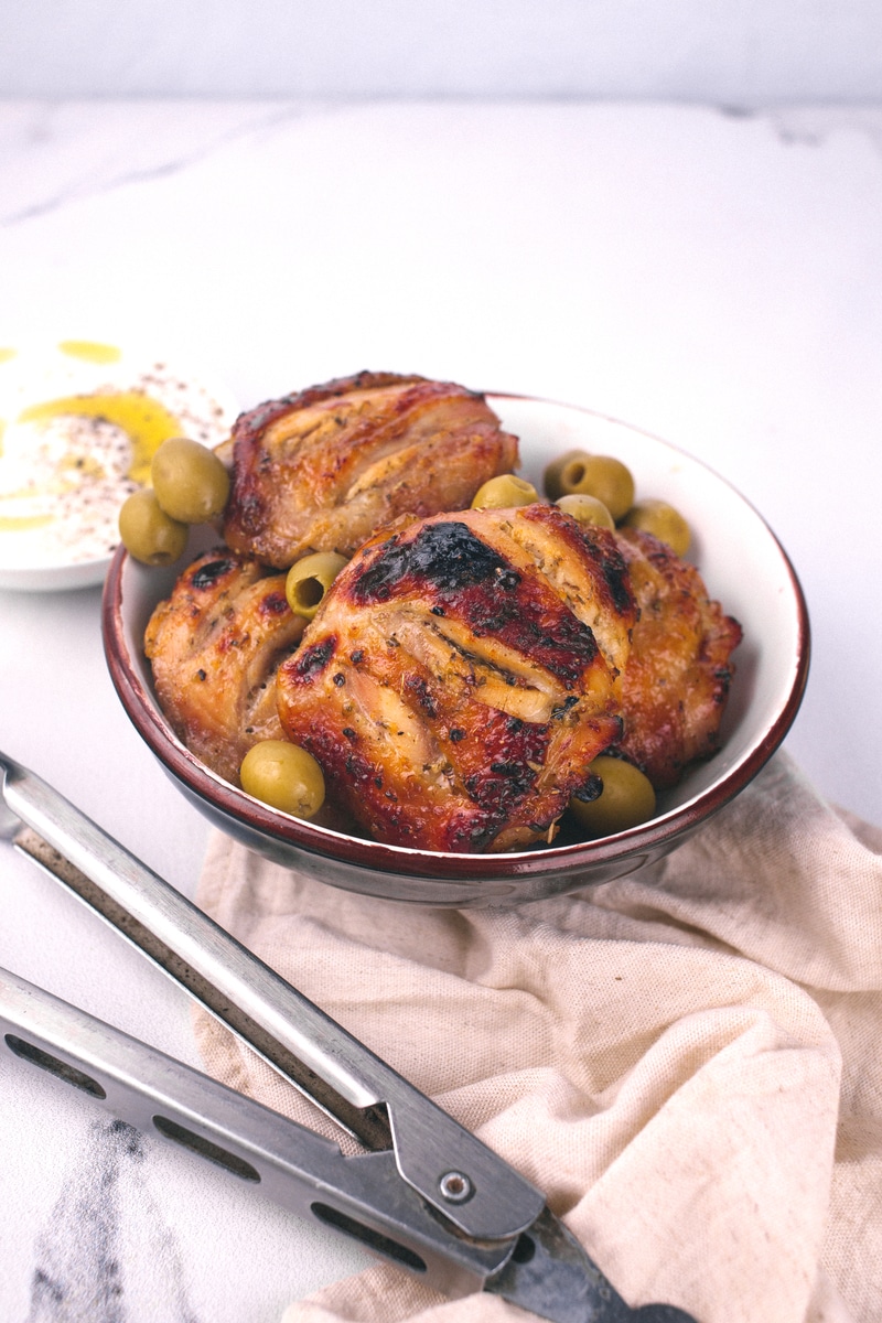 Greek chicken with green olives