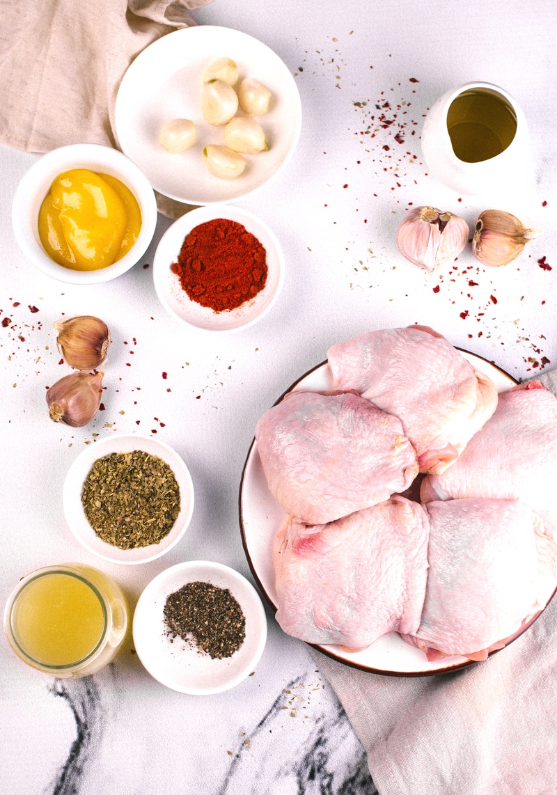 Greek chicken thighs ingredients