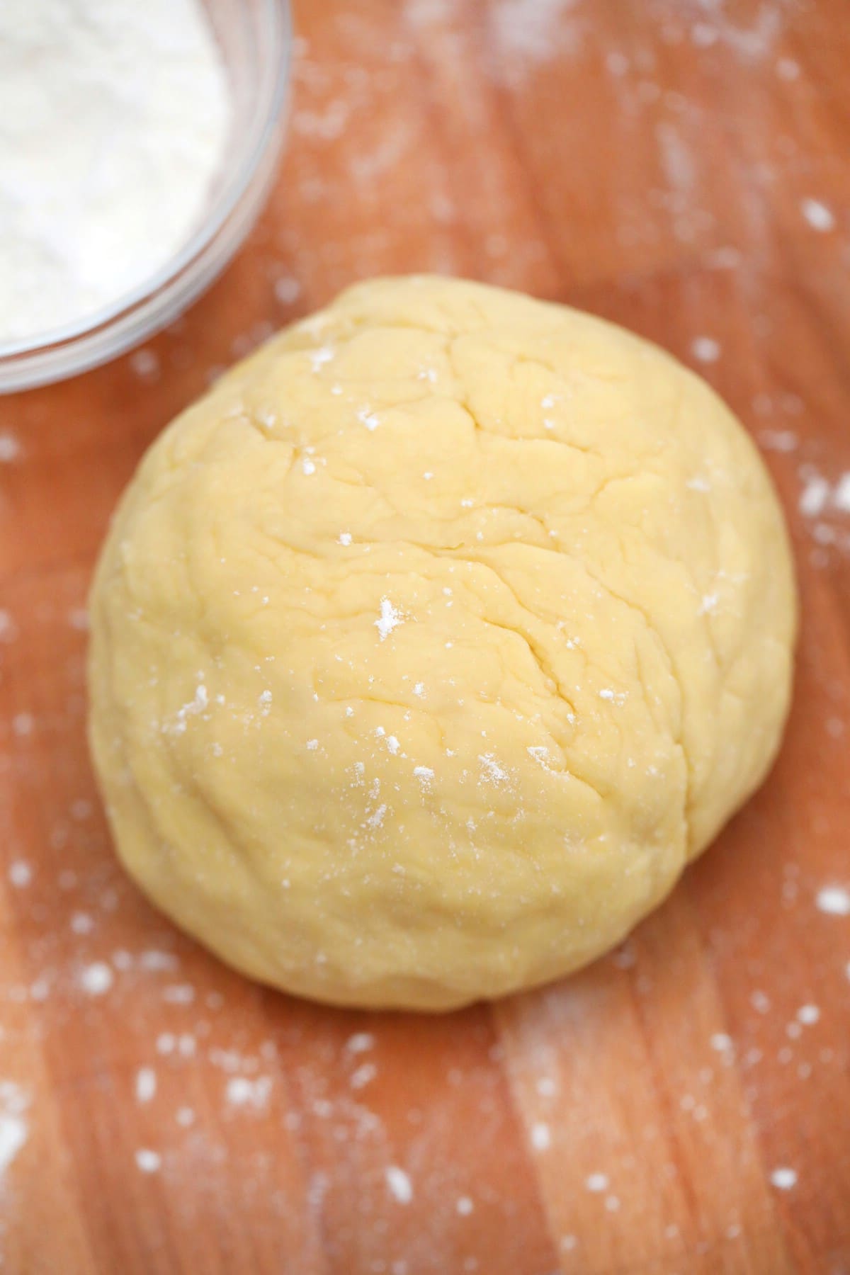 Noodle dough in a ball