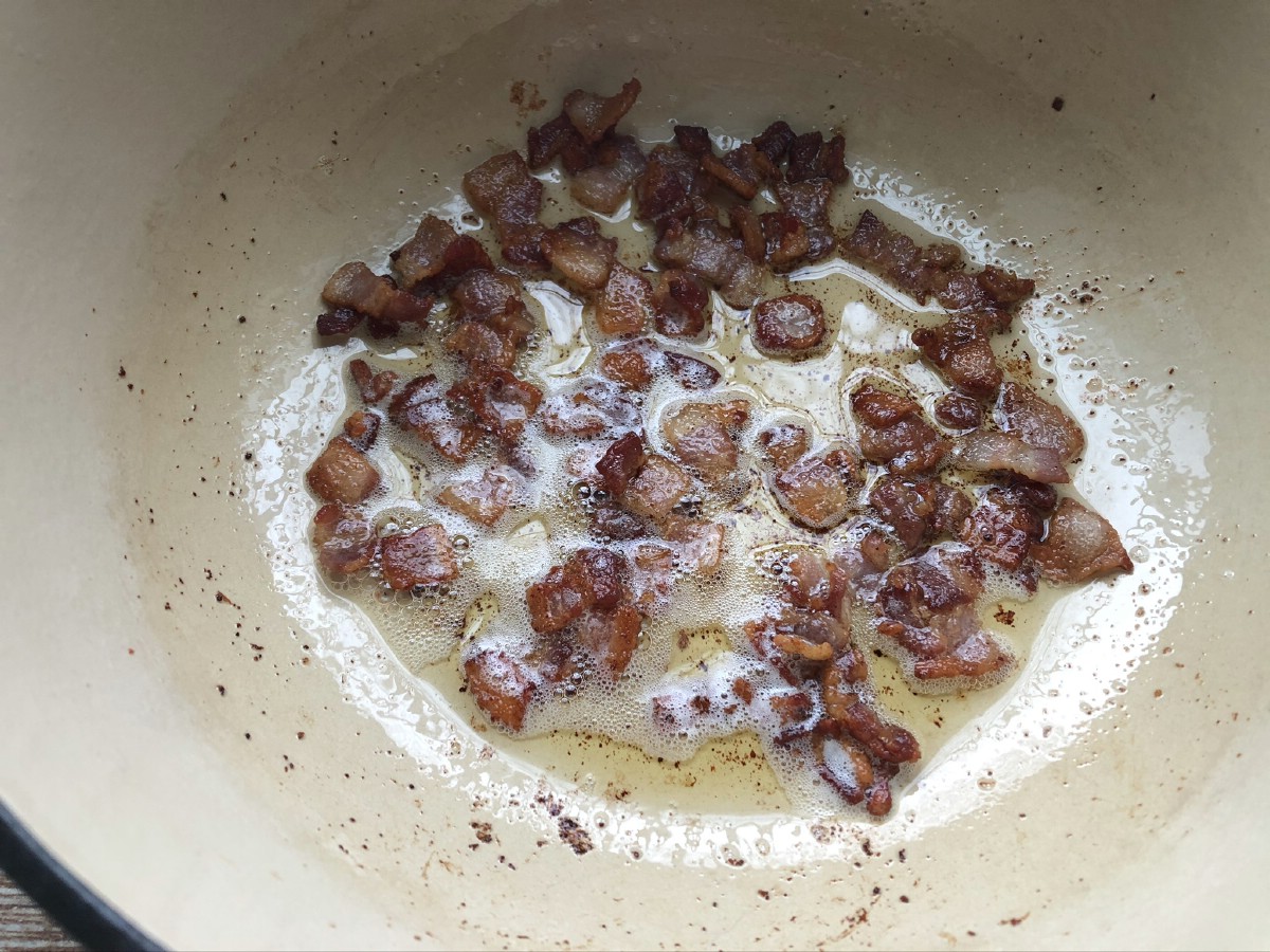 Cooking bacon in dutch oven