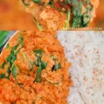 Red lentil curry collage