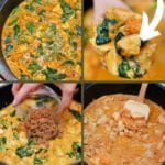 Thai chicken coconut curry collage