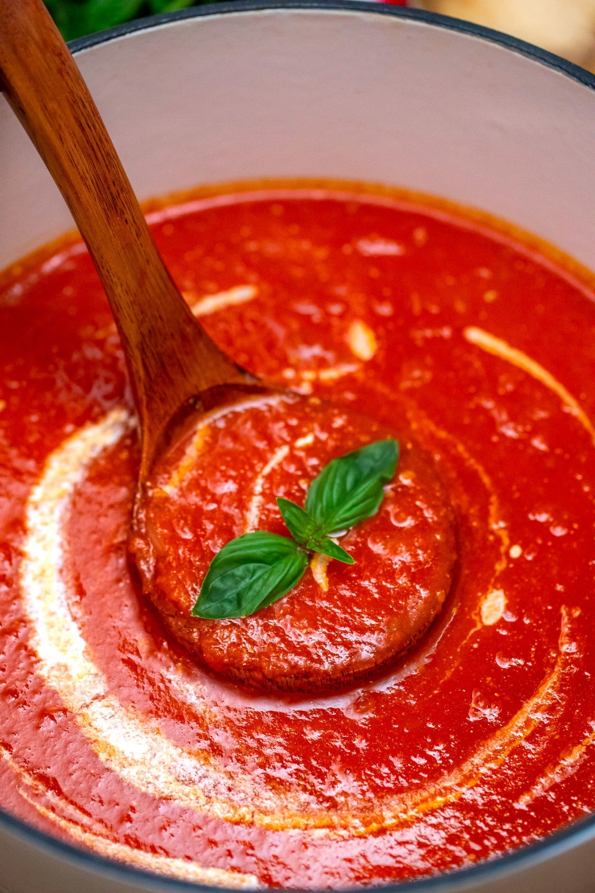 Tomato soup in dutch oven