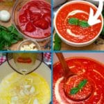 Tomato soup picture collage