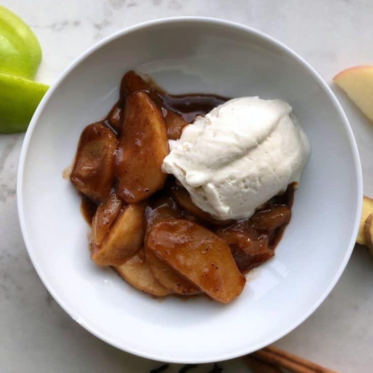 Chai-Spiced Baked Apples with Vanilla Bean Gelato
