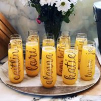 Champagne Flutes/Stemless Flute/Personalized Flute