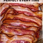 Oven baked bacon collage