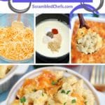 Baked macaroni and Cheese collage