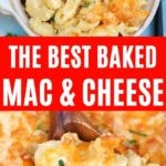 Baked macaroni and Cheese collage