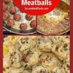 Swedish meatballs collage