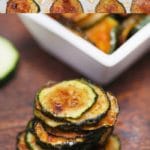 Zucchini chips collage