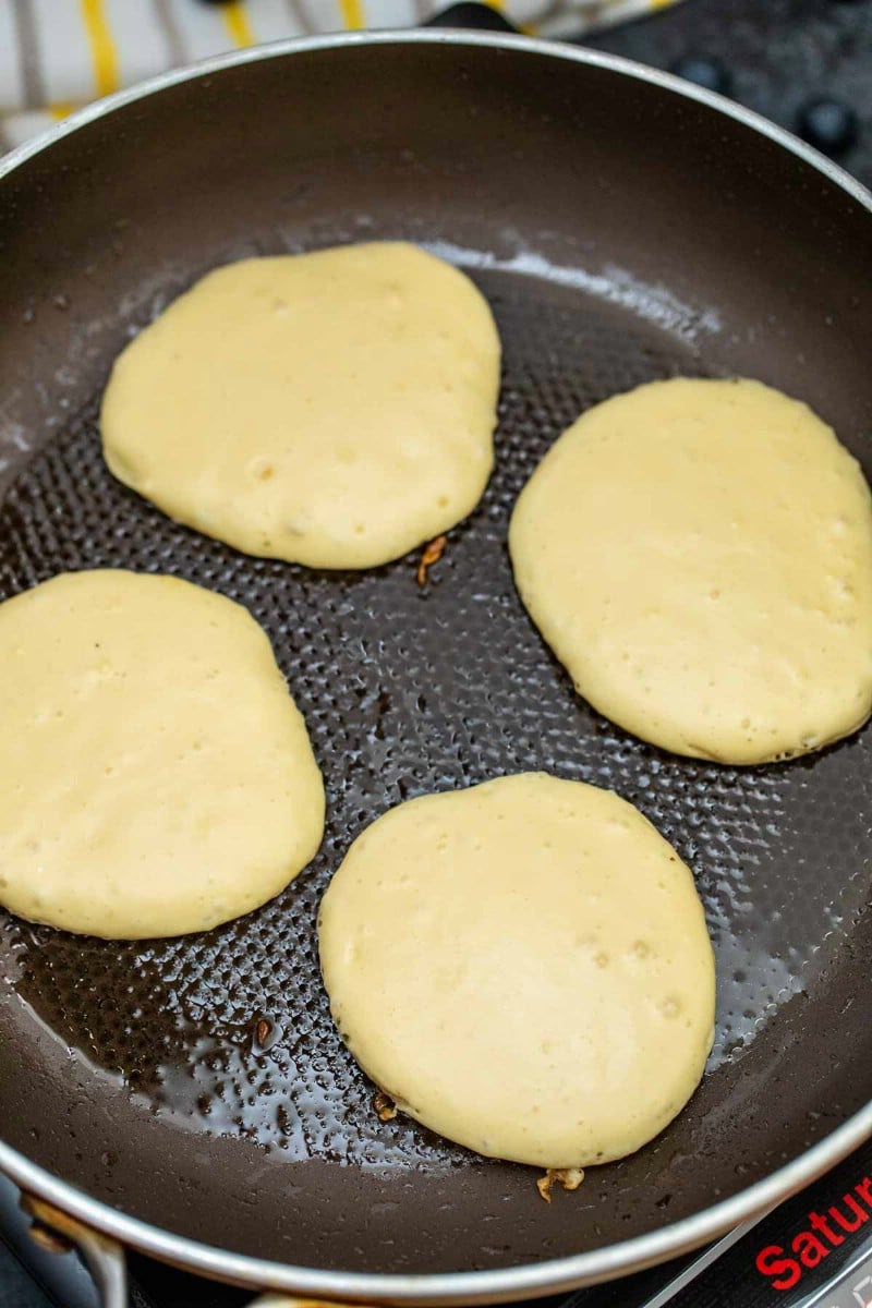 Pancakes in skillet