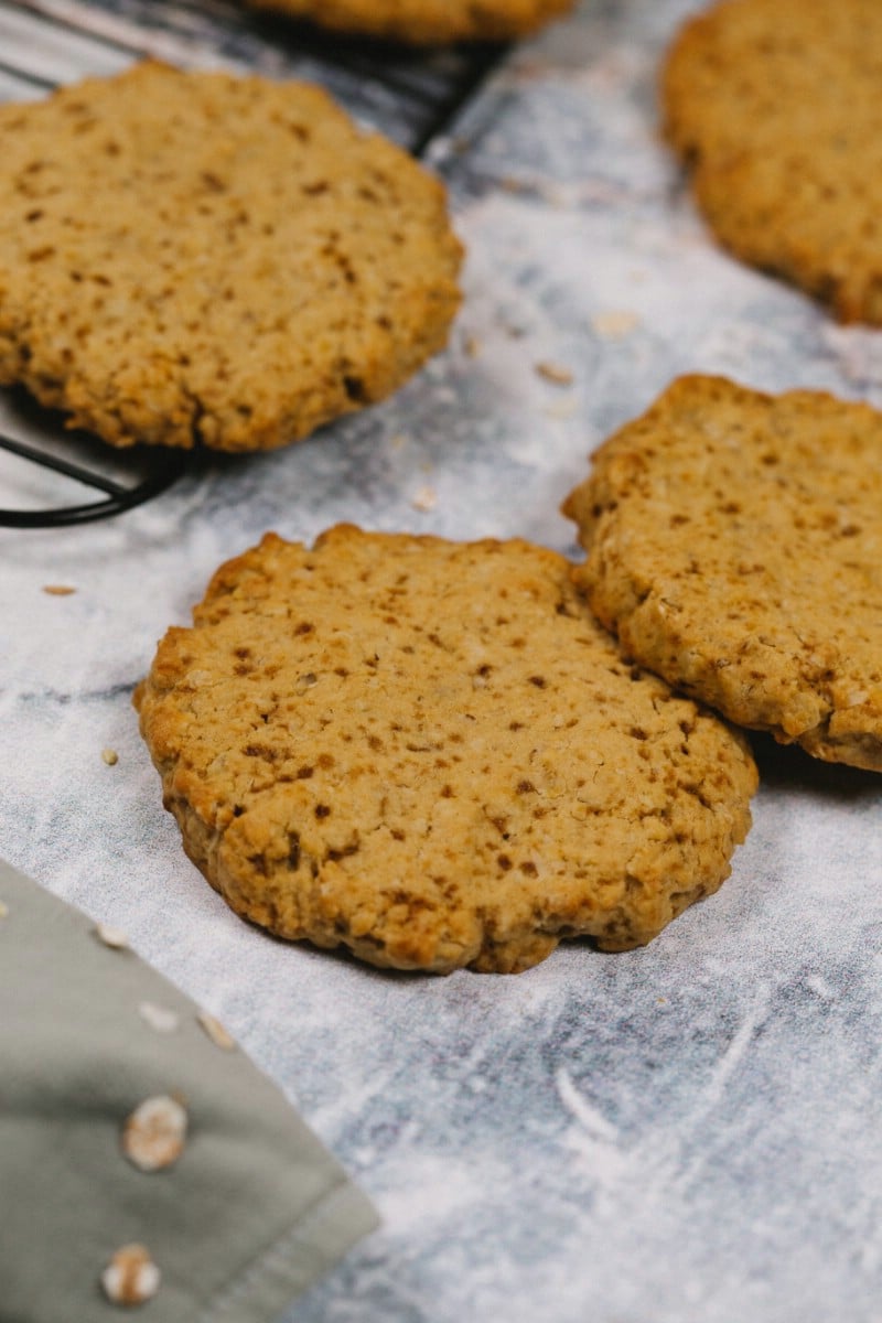 Oatmeal cookies on marble counter