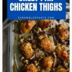 Baked chicken thighs on sheet pan