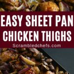 Sheet pan chicken thighs collag