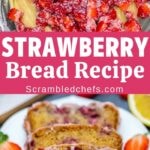 Strawberry bread collage
