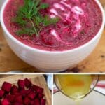 Beetroot soup collage