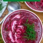 Beetroot soup collage