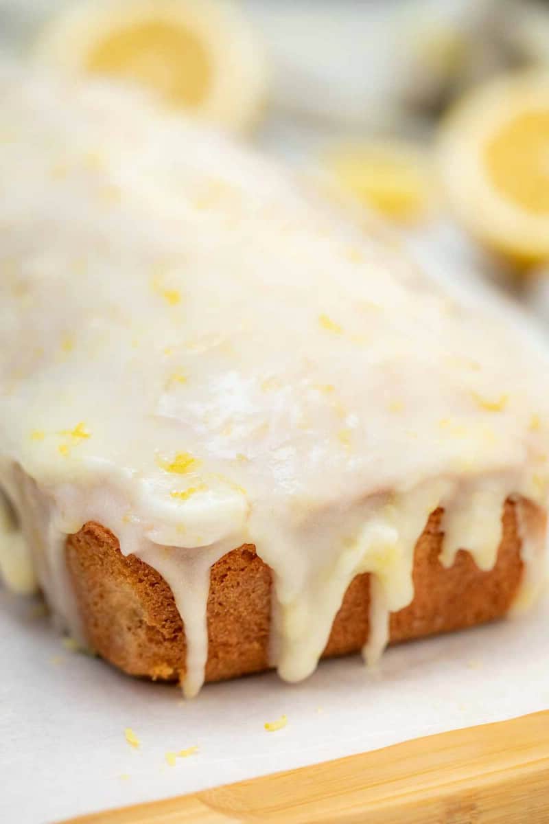 Loaf of lemon cake