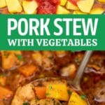 Pork stew collage