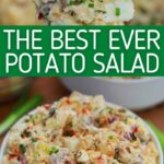 Mustard potato salad collage