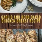 Garlic chicken breast collage