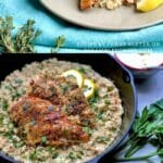 Garlic herb chicken collage