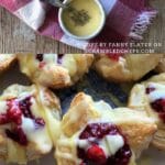 Raspberry tart collage