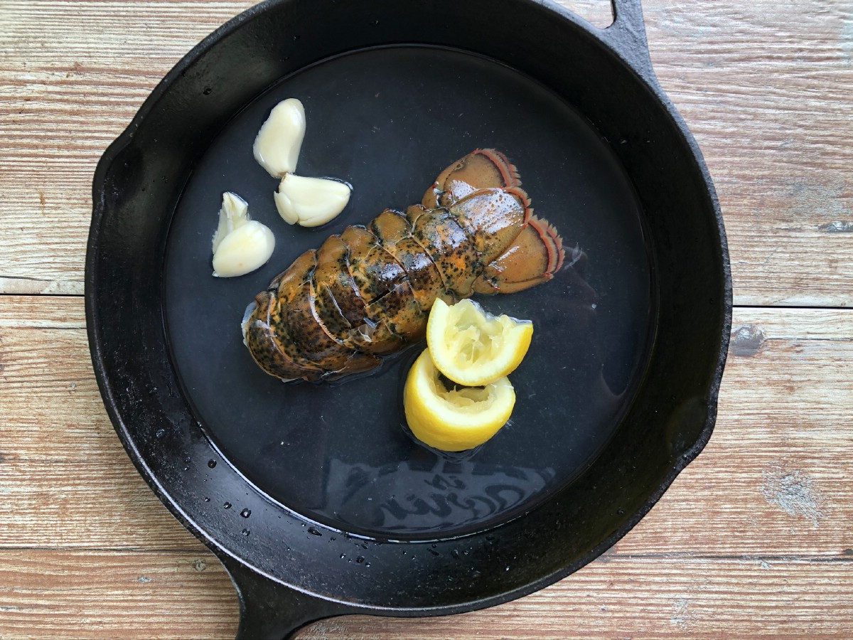 Lobster in skillet