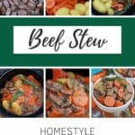 Slow cooker beef stew collage
