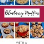Blueberry muffin collage