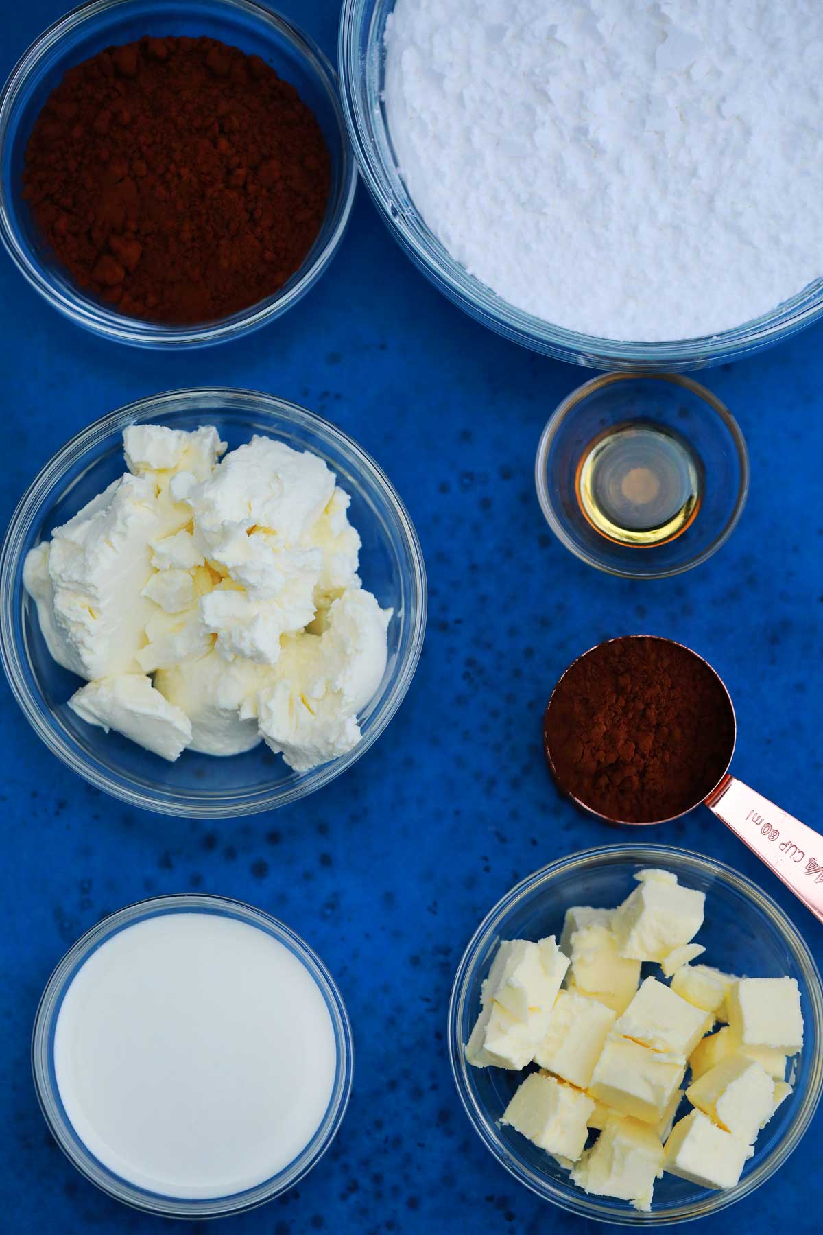 Ingredients for brownie batter dip