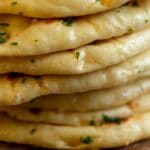 Stack of naan bread