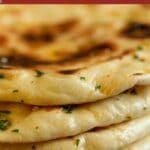 Stack of naan bread