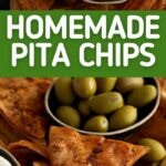 Pita chips collage