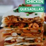 Stack of quesadilla slices
