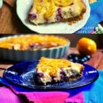 Blueberry cheesecake collage