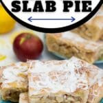 Apple slab pie stacked on plate